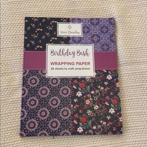 Vera Bradley Birthday Bash Wrapping Paper - Purple and Blue Floral